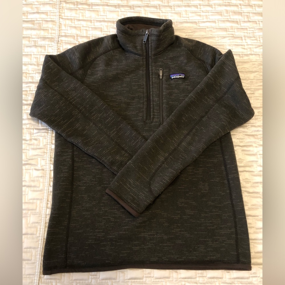 Patagonia Better Sweater 1/4 Zip Fleece Pullover Men's S Small in Brown Walnut